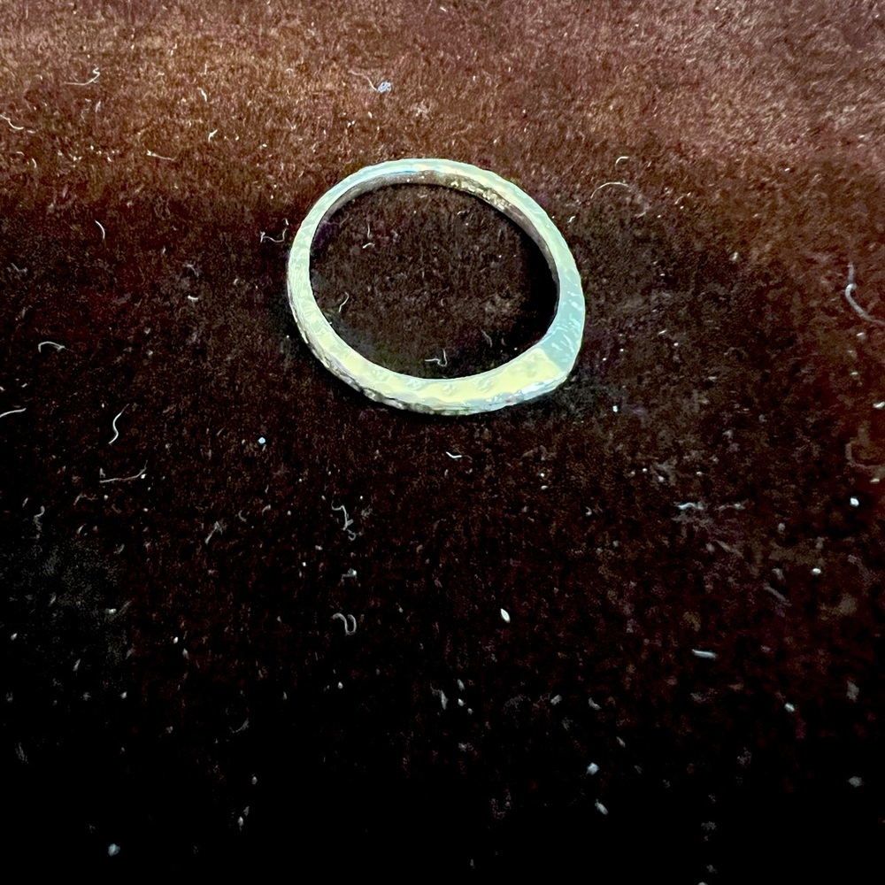 14k Solid Gold Chevron Stack Ring - image 3